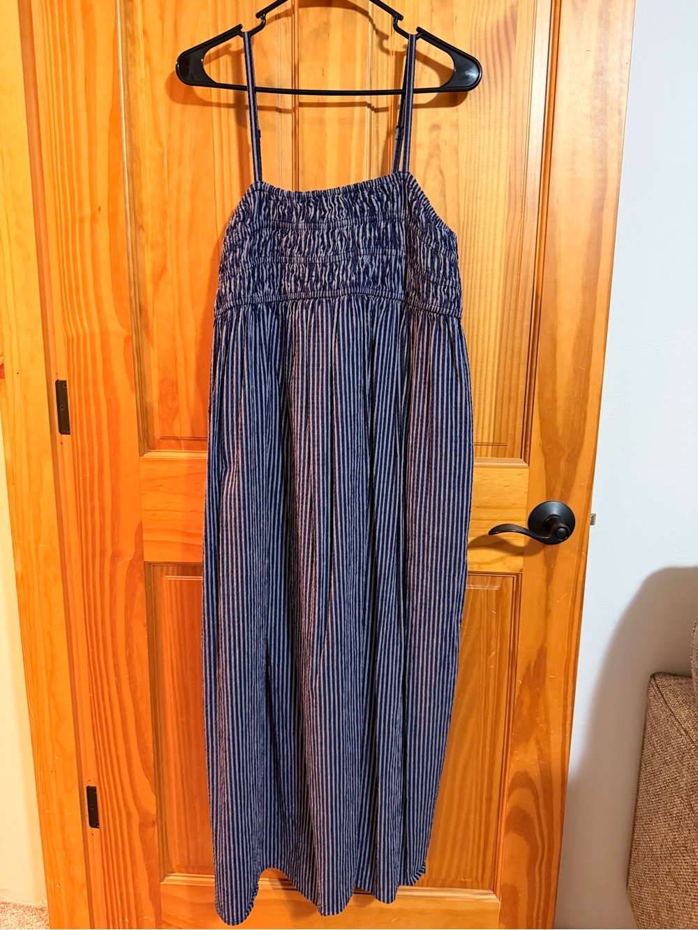 a new day Navy Blue Striped Dress